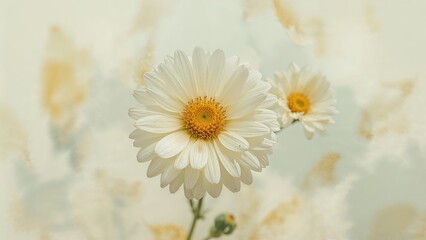 Obraz premium Close-up of a pale yellow blossom with a soft, blurred backdrop