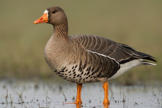 Distinctive features of the White-fronted Goose