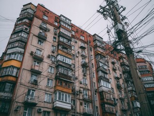 Old Soviet-style apartment building