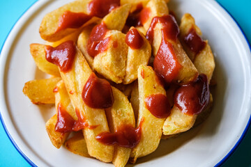  Chunky Chips With Tomato Ketchup Sauce