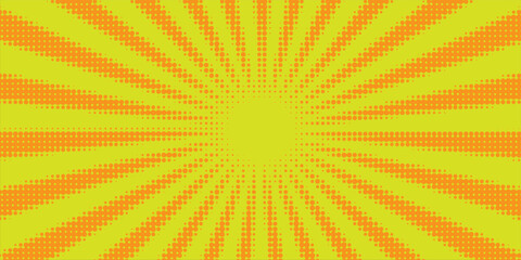 Comic Pop art background. Pattern yellow colored. Comic sunbeam background. Vector illustration. © Ridwan