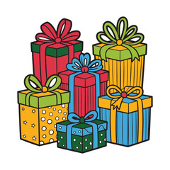Gift Boxes Clipart – Celebration Presents Vector Illustration