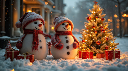 Obraz premium Cute Snowmen - Perfect for Kids books and Social Media Content