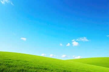 Fototapeta premium A serene landscape featuring a clear, vibrant blue sky, perfect for backgrounds or travel-related projects The image evokes feelings of freedom and tranquility , serene, blue sky, scene