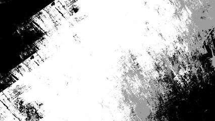 階調を活かしたモノクロペイント風アブストラクトデザイン
