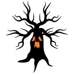 Halloween Monster Tree Decorations For Design Elements Templates and Others