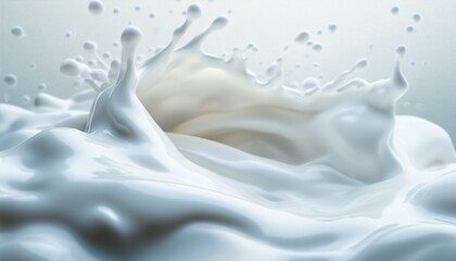 Obraz premium Dairy Splash: Transformative Graphic Element For Your Projects. Perfect For Milk Or Yogurt Advertising. Versatile And Eye-Catching Design Feature.
