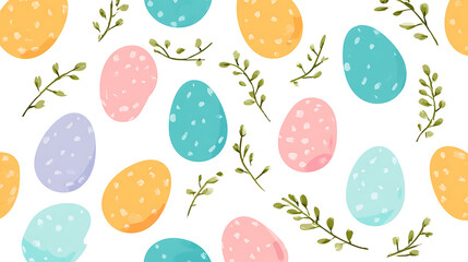 easter eggs seamless pattern