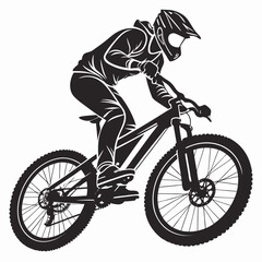 Fototapeta premium bike rider silhouette