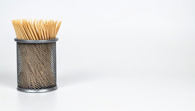 Toothpick holder . isolated on a white background.