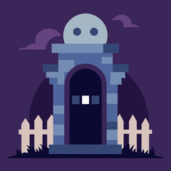 illustration of a cemetery