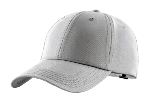 Light gray baseball cap, slightly angled view