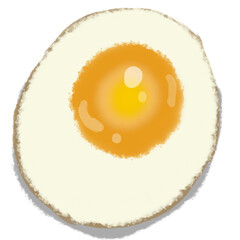 fried egg on a white background