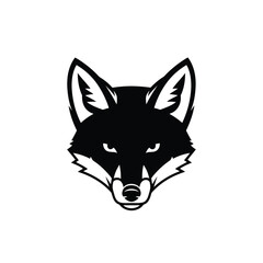 Fototapeta premium Vector illustration of fox head silhouette, a vector illustration