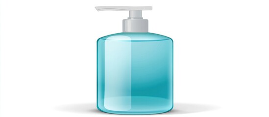 Clean hand sanitizer dispenser illustration, isolated on white background, ready to use