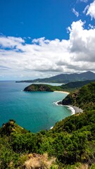 Fototapeta premium Panoramic view of coastline and ocean