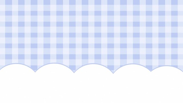 Pastel Blue Plaid Wallpaper With Cloud Decoration Video Motion Background