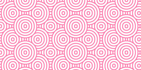 Minimal overlapping Pattern creative fabric textile. seamless diamond geometric waves spiral abstract circle wave line white background. pink stripe geometric create retro line pattern background.	
