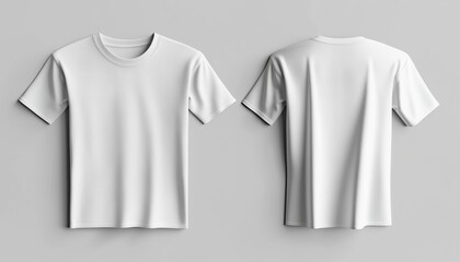 Fototapeta premium Photo-Realistic T-Shirt Template: A Realistic Template For T-Shirt Design. Capture The Essence Of Your Design With This High-Quality Template.
