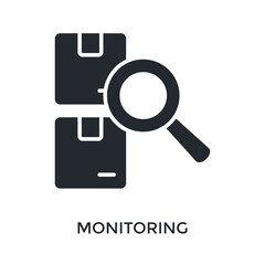 Monitoring Icon Glyph Style. Vector Illustration For Graphic Design