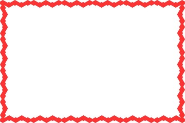 Unique Red Frame, Photo Frame, Unique Border Frame with White Background