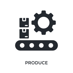 Produce Icon Glyph Style. Vector Illustration For Graphic Design
