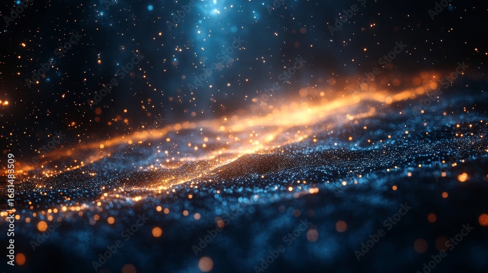 Canvas Prints abstract glowing particles background
