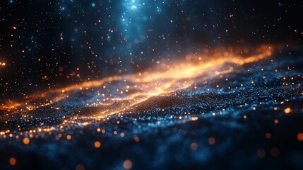 Abstract Glowing Particles Background