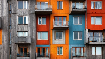 Obraz premium panel houses and modern architecture