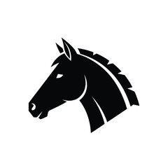 Vector illustration of horse head silhouette