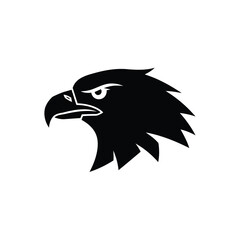 Vector illustration of eagle head silhouette