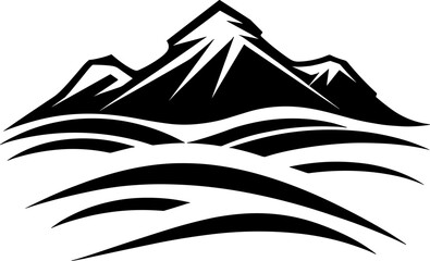 Mountain Landscape Logo - Adventure Hiking Travel Nature Outdoors