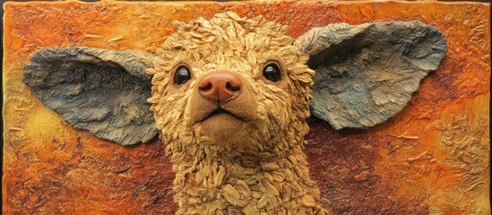 Artistic Portrait of a Unique Creature with Large Ears and Textured Appearance