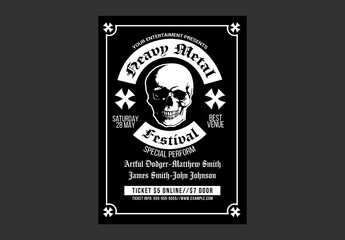 Heavy Metal Festival Poster Flyer