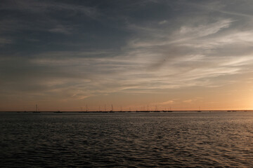 sunset over the sea