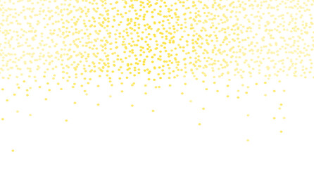gold glitter round particles confetti. Luxury sparkling glitter dust falling isolated on transparent background. Falling magic glitter confetti, golden dust. Modern Design elements or decoration, PNG