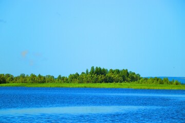 Landscape, expanses of the Kama River in Udmurtia
