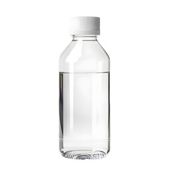 Professional Clear Plastic Water Bottle with White Cap for Beverage Advertisement