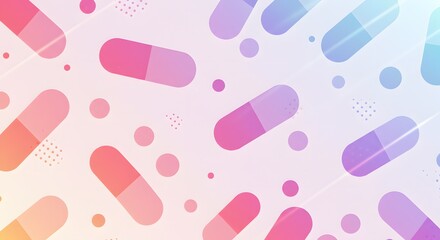 Abstract Gradient Pills and Circles Background