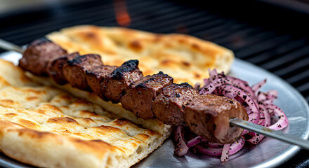 Turkey &ndash; Ciğer Şiş (Liver Skewers). lamb liver cubes marinated in milk and paprika, skewered and grilled over oak fire 