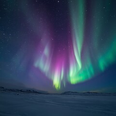 Fototapeta premium Northern Lights and Atmospheric Wonder