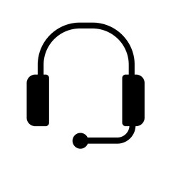 Headset - flat vector icon