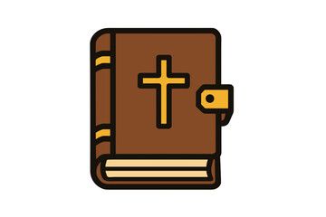 Fototapeta premium Vector Illustration of Medieval Holy Book Icon