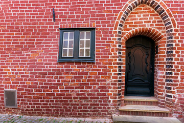 Das Schwangere Haus in Lüneburg. Deutschland