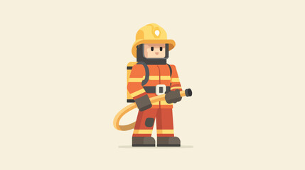 Fototapeta premium Firefighter in protective uniform