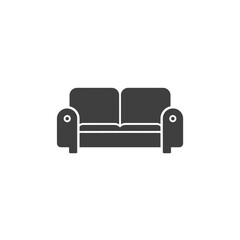 Elegant Sofaf:A minimalist illustration of a stylish sofa in silhouette, perfect for interior design concepts and home decor projects.
