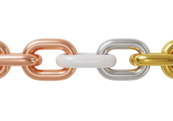 Obraz premium Interconnected Metallic Chain Links A Symbol of Unity and Strength in Design Concept