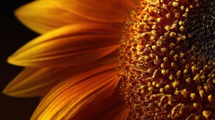 Close-up sunflower detail