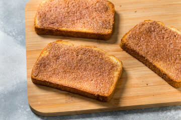 Homemade American Cinnamon Toast with Butter