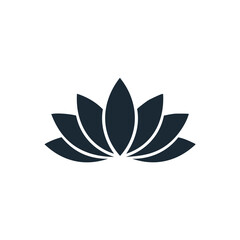 Dark blue lotus flower petals abstract design vector